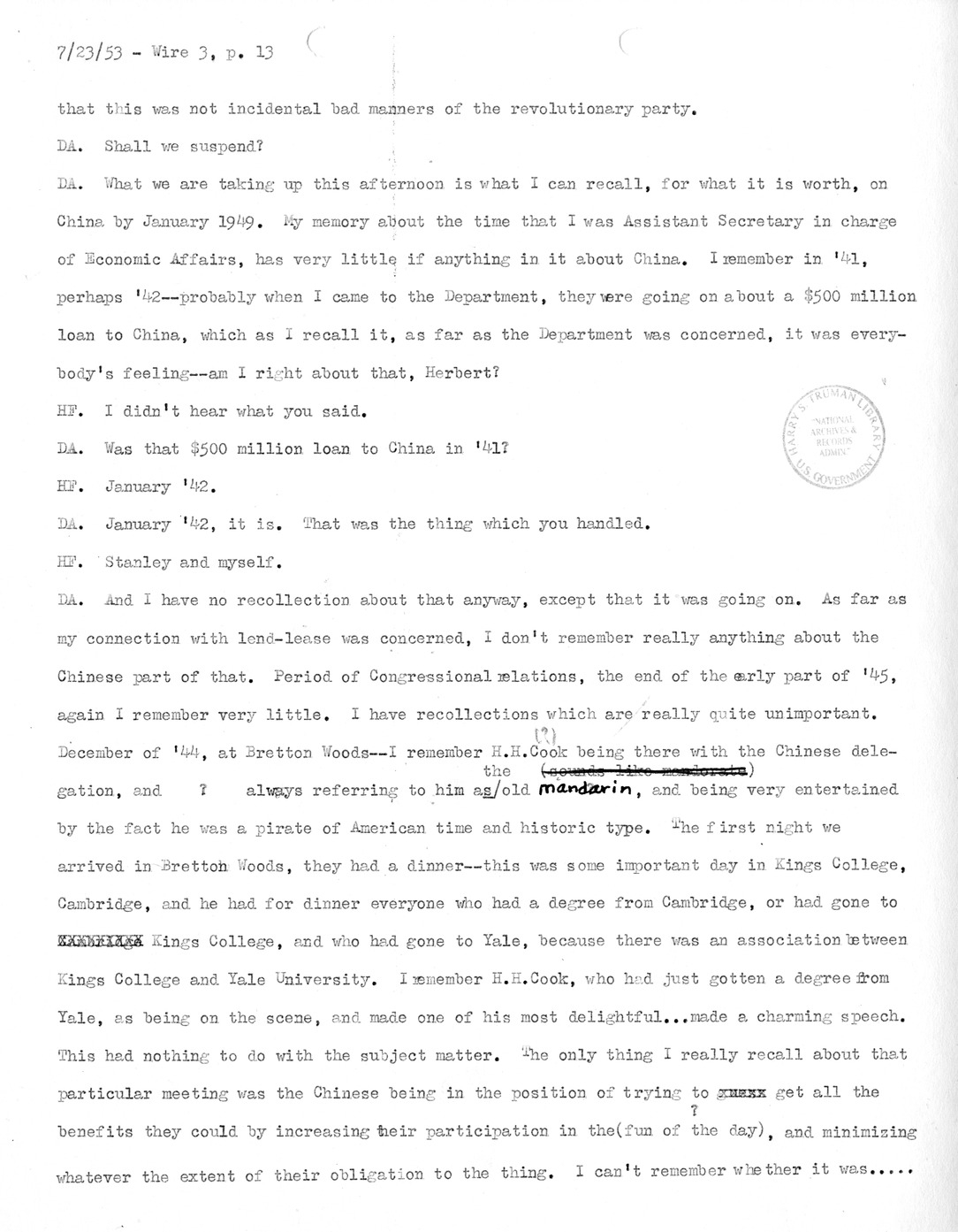Transcript of Princeton Seminar Discussion, Wire 3