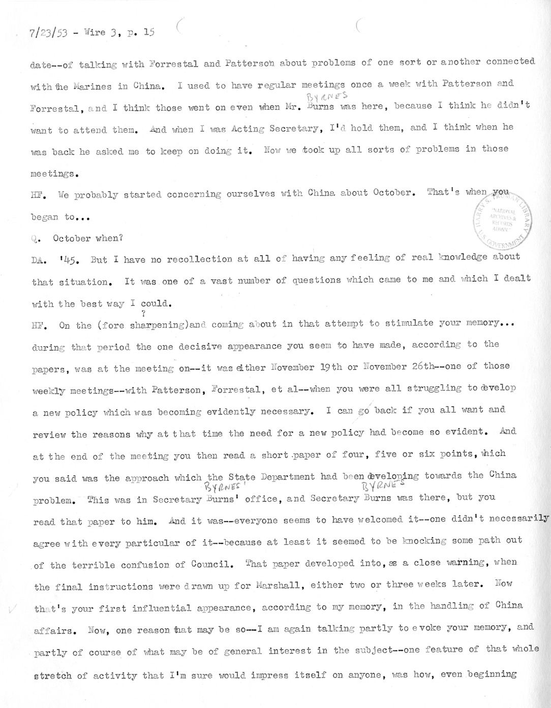 Transcript of Princeton Seminar Discussion, Wire 3
