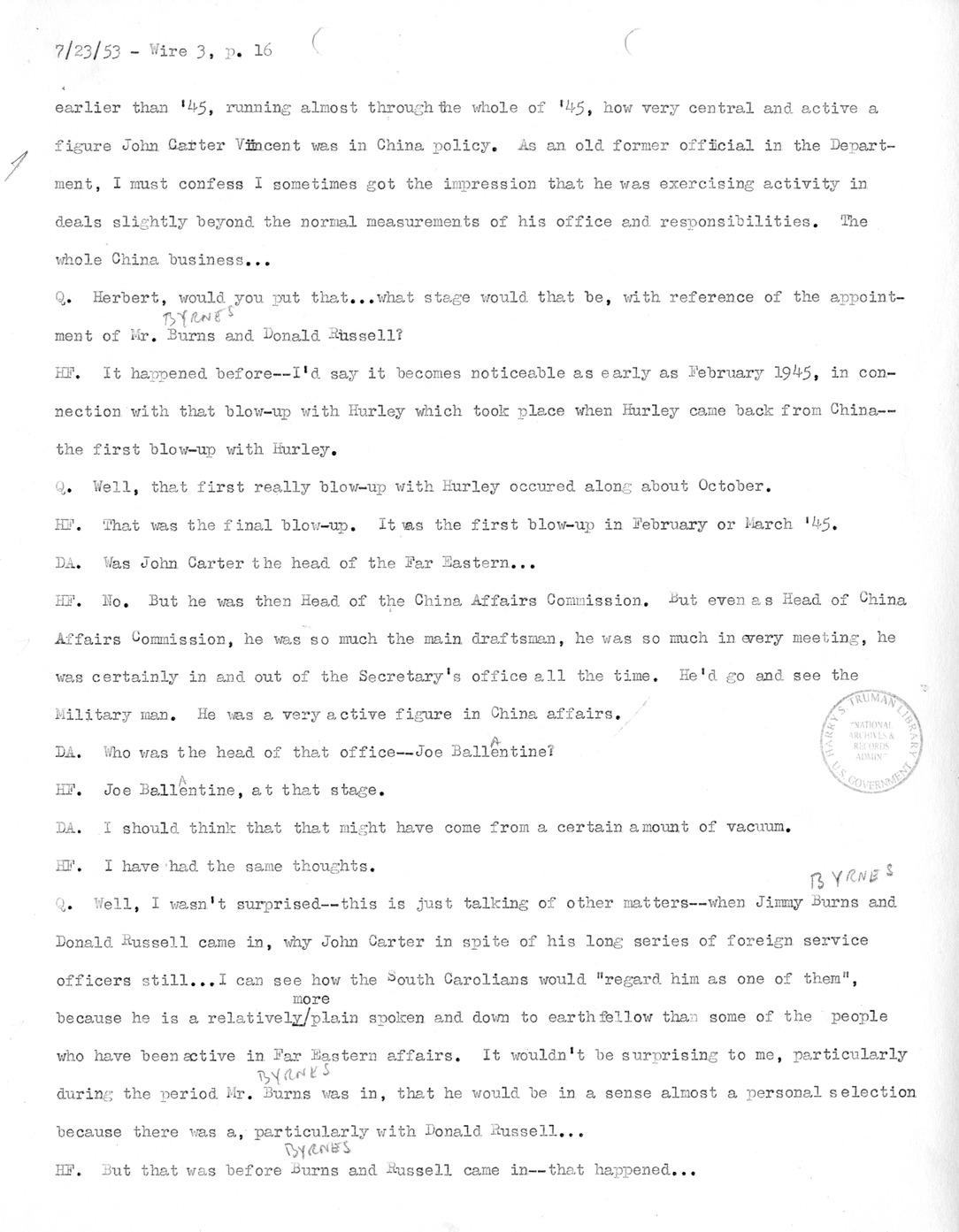 Transcript of Princeton Seminar Discussion, Wire 3