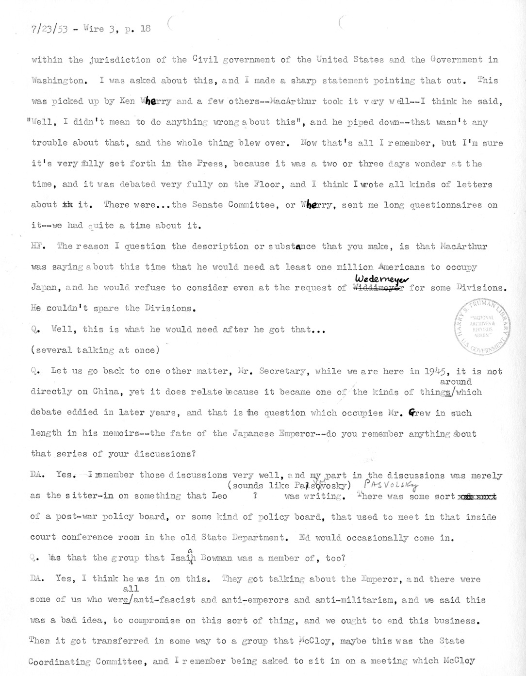 Transcript of Princeton Seminar Discussion, Wire 3