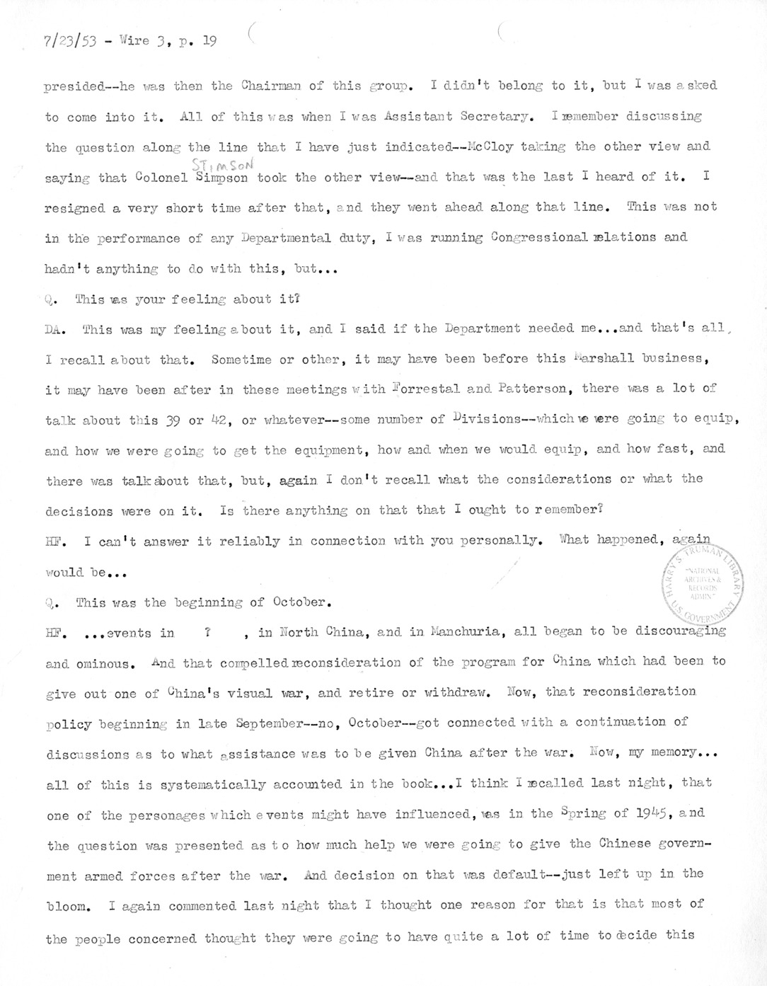 Transcript of Princeton Seminar Discussion, Wire 3