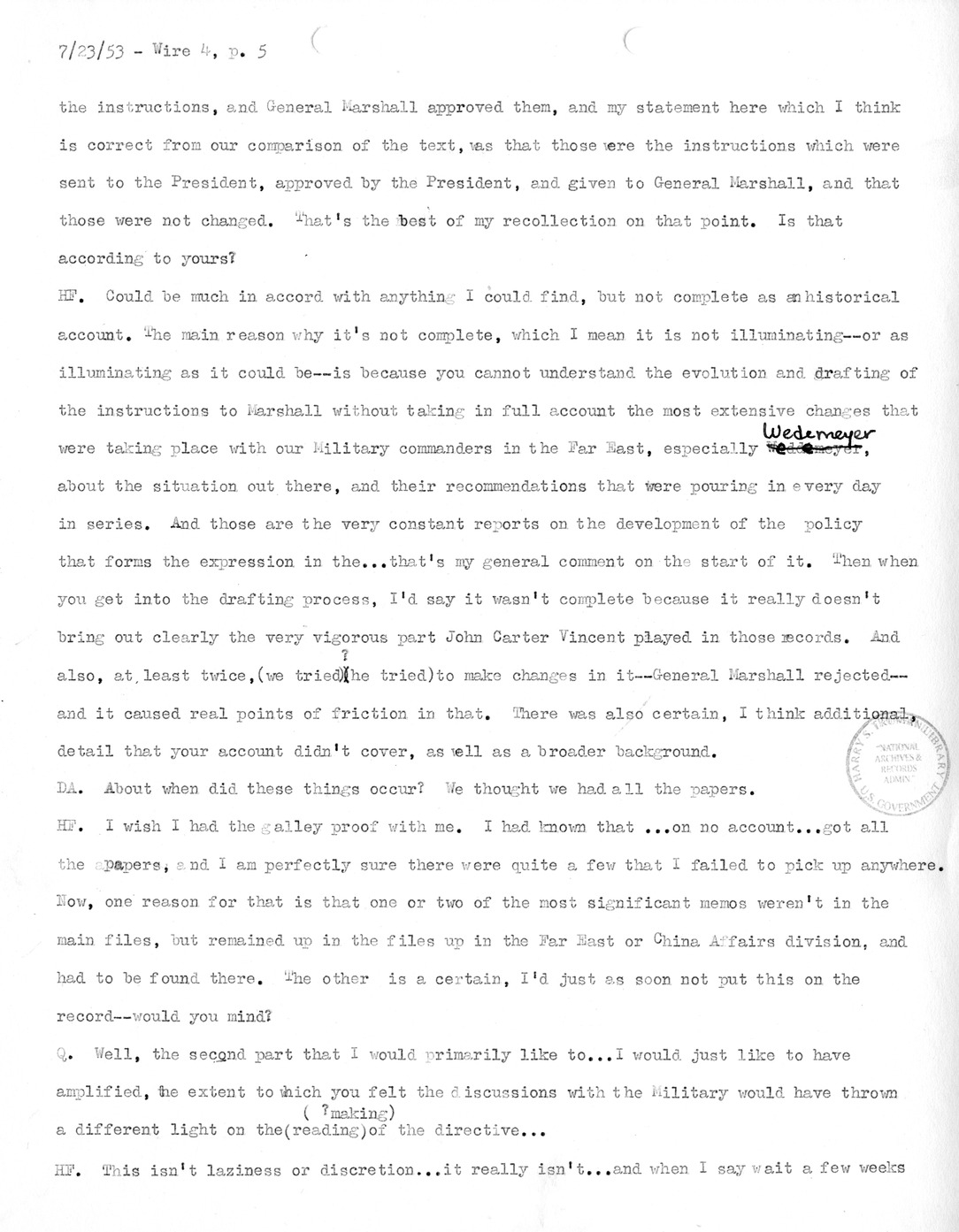 Transcript of Princeton Seminar Discussion, Wire 4