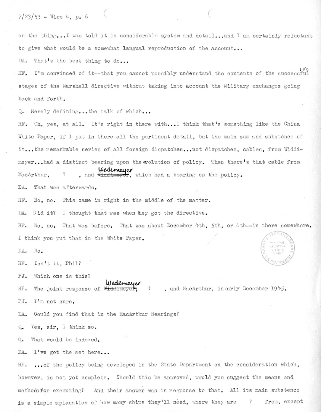 Transcript of Princeton Seminar Discussion, Wire 4