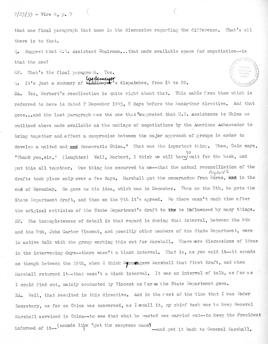 Transcript of Princeton Seminar Discussion, Wire 4