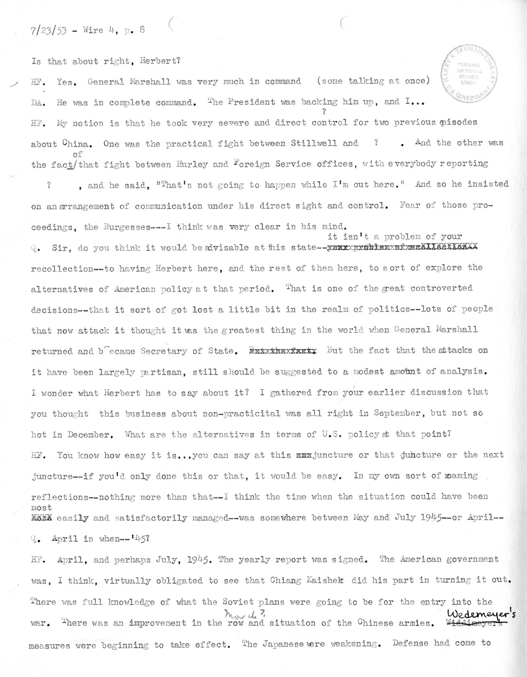 Transcript of Princeton Seminar Discussion, Wire 4