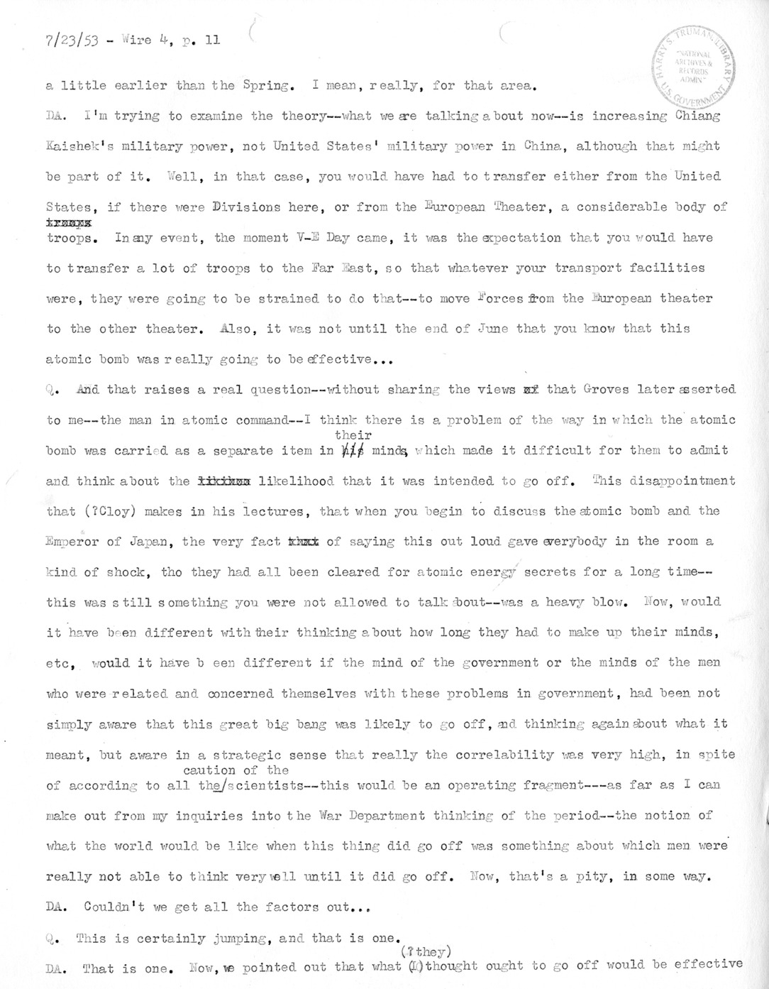Transcript of Princeton Seminar Discussion, Wire 4