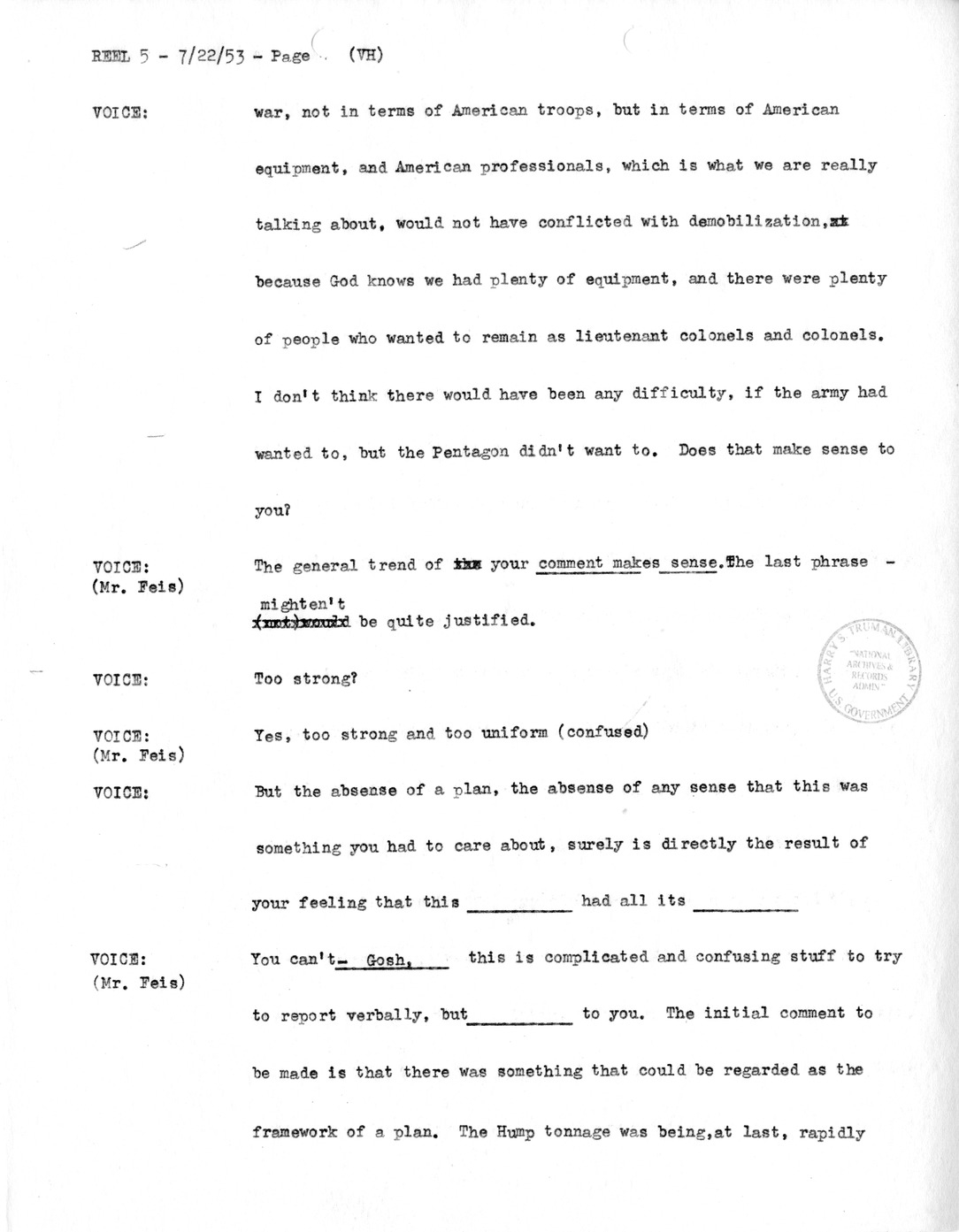 Transcript of Princeton Seminar Discussion, Reel 5