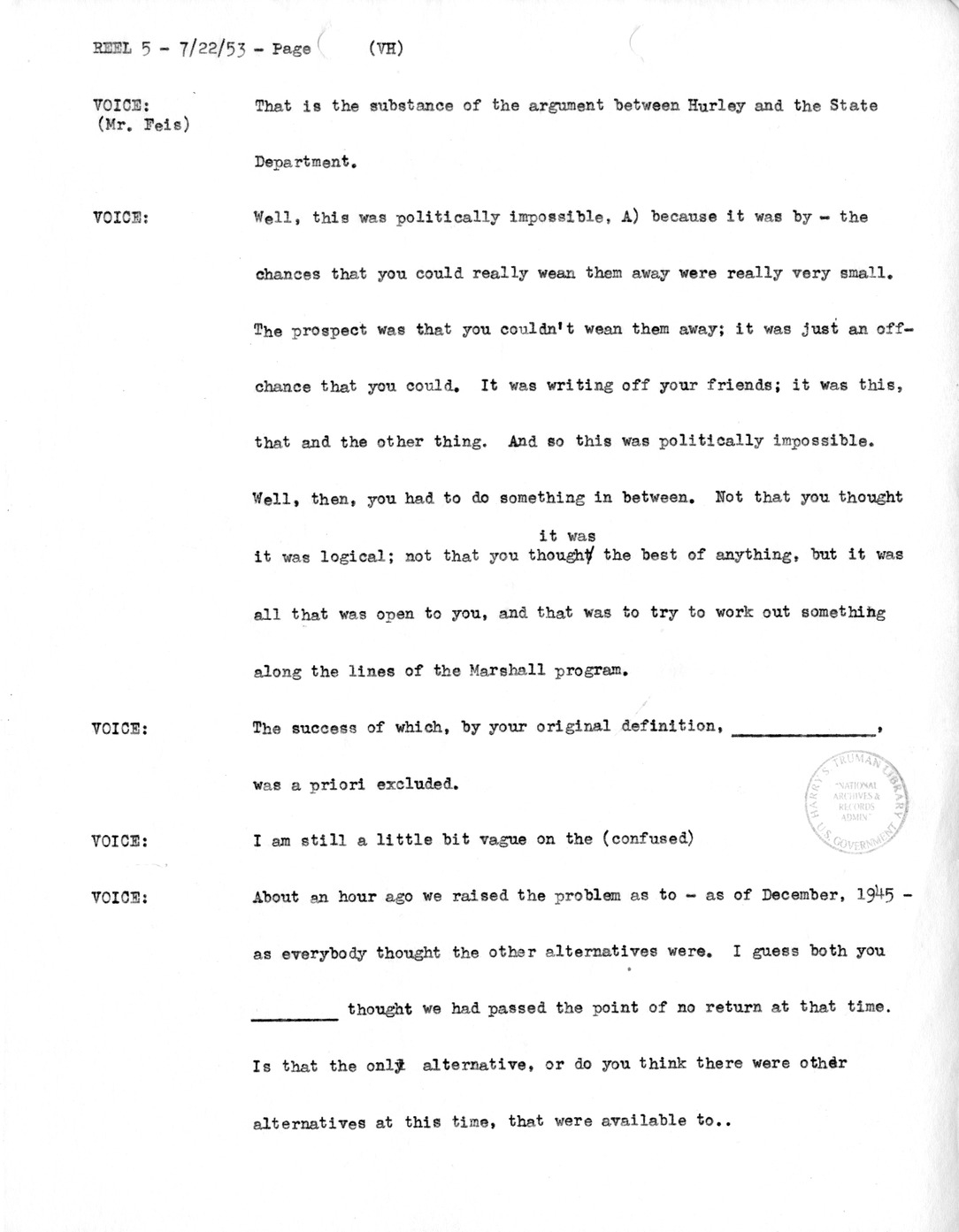 Transcript of Princeton Seminar Discussion, Reel 5