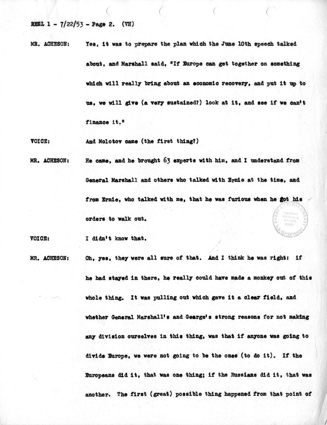 Transcript of Princeton Seminar Discussion, Reel 1