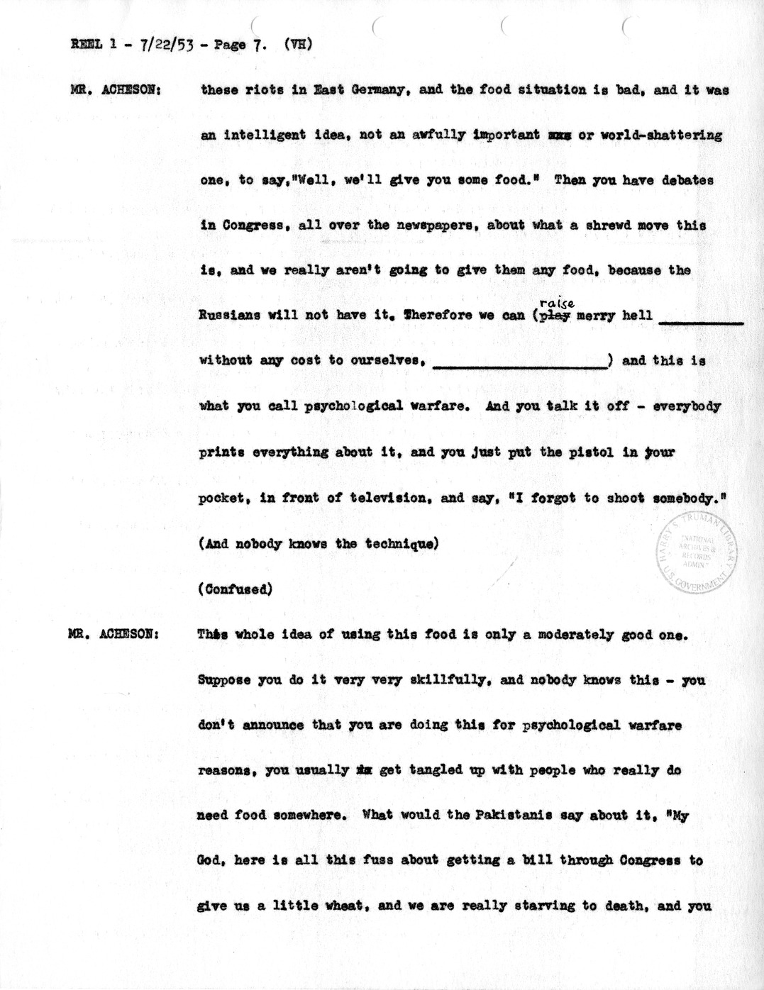 Transcript of Princeton Seminar Discussion, Reel 1