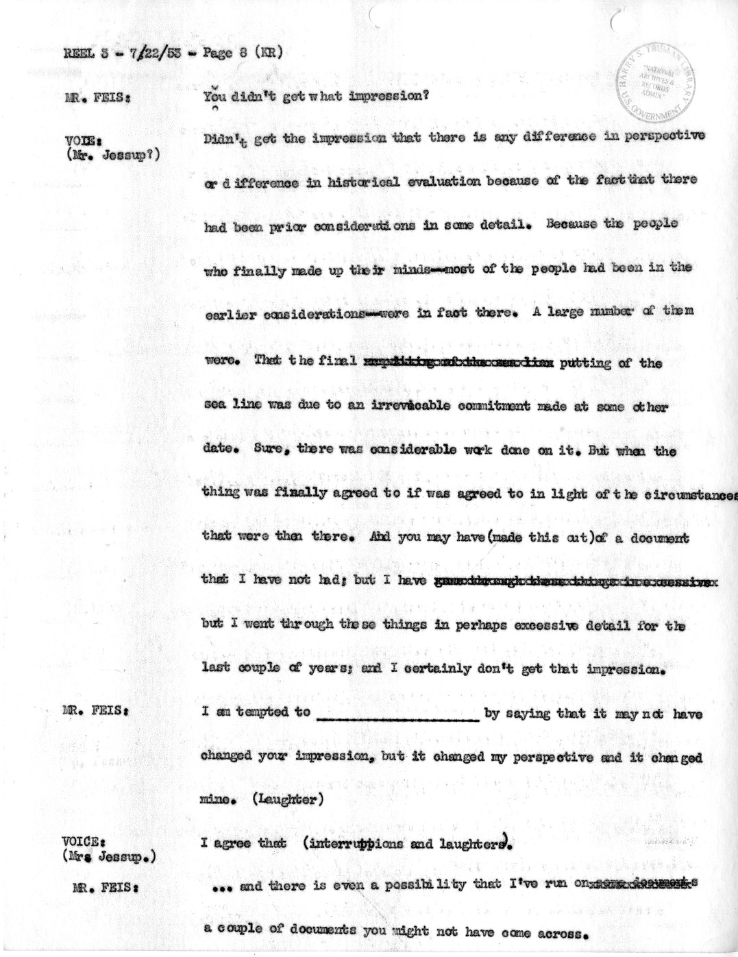 Transcript of Princeton Seminar Discussion, Reel 3