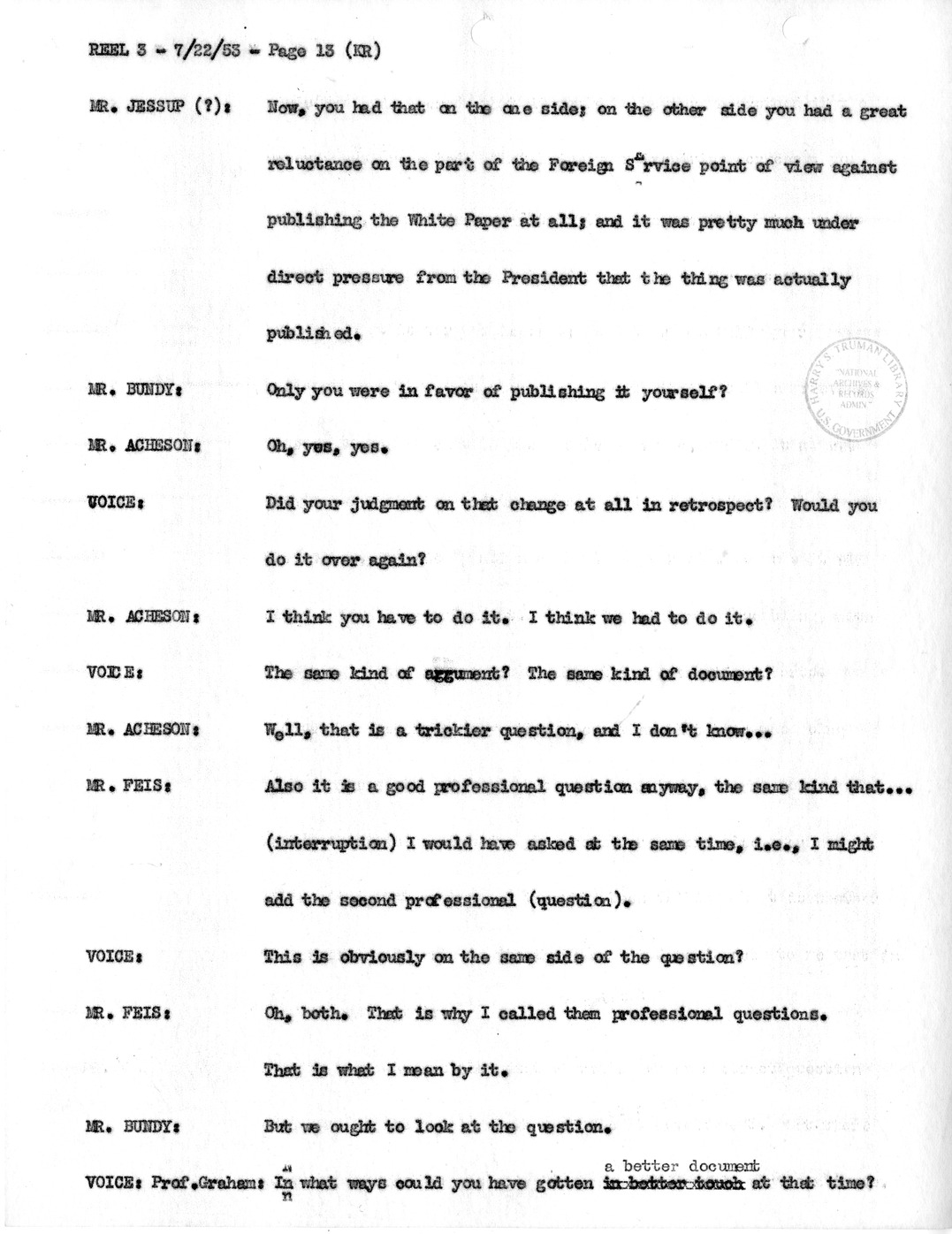Transcript of Princeton Seminar Discussion, Reel 3
