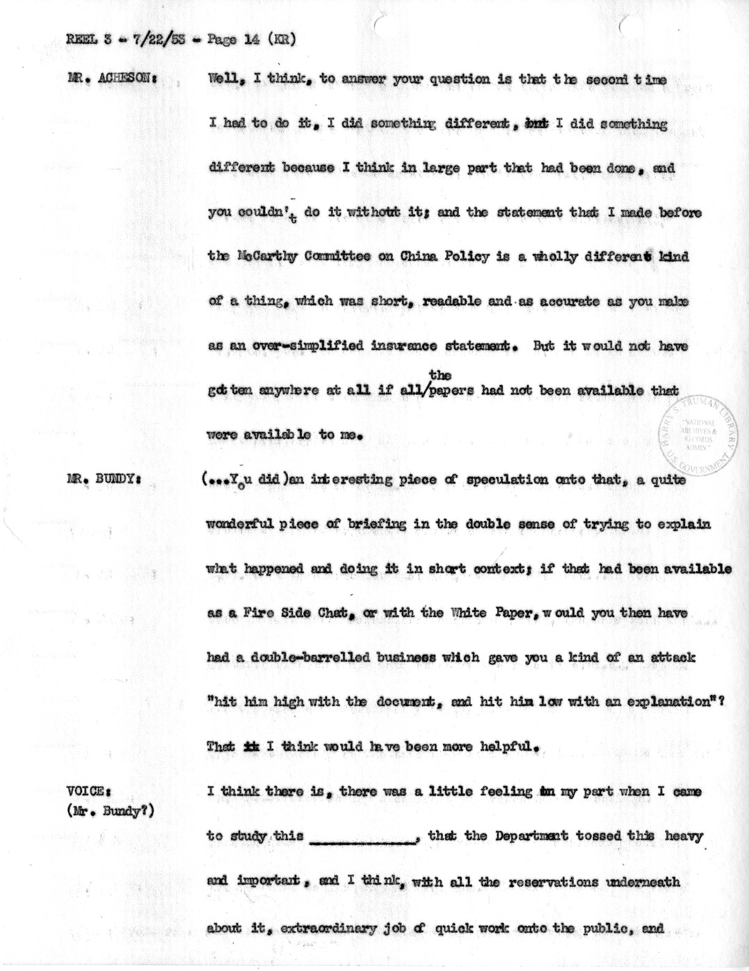 Transcript of Princeton Seminar Discussion, Reel 3