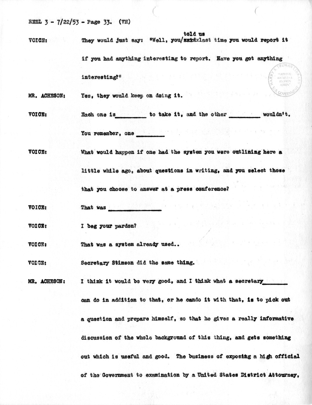Transcript of Princeton Seminar Discussion, Reel 3