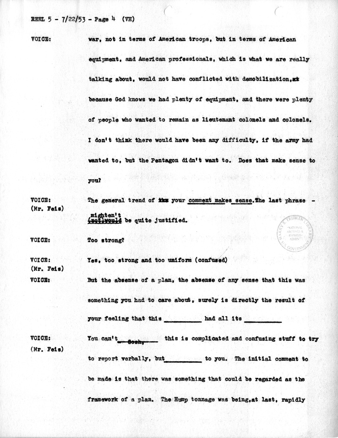 Transcript of Princeton Seminar Discussion, Reel 5