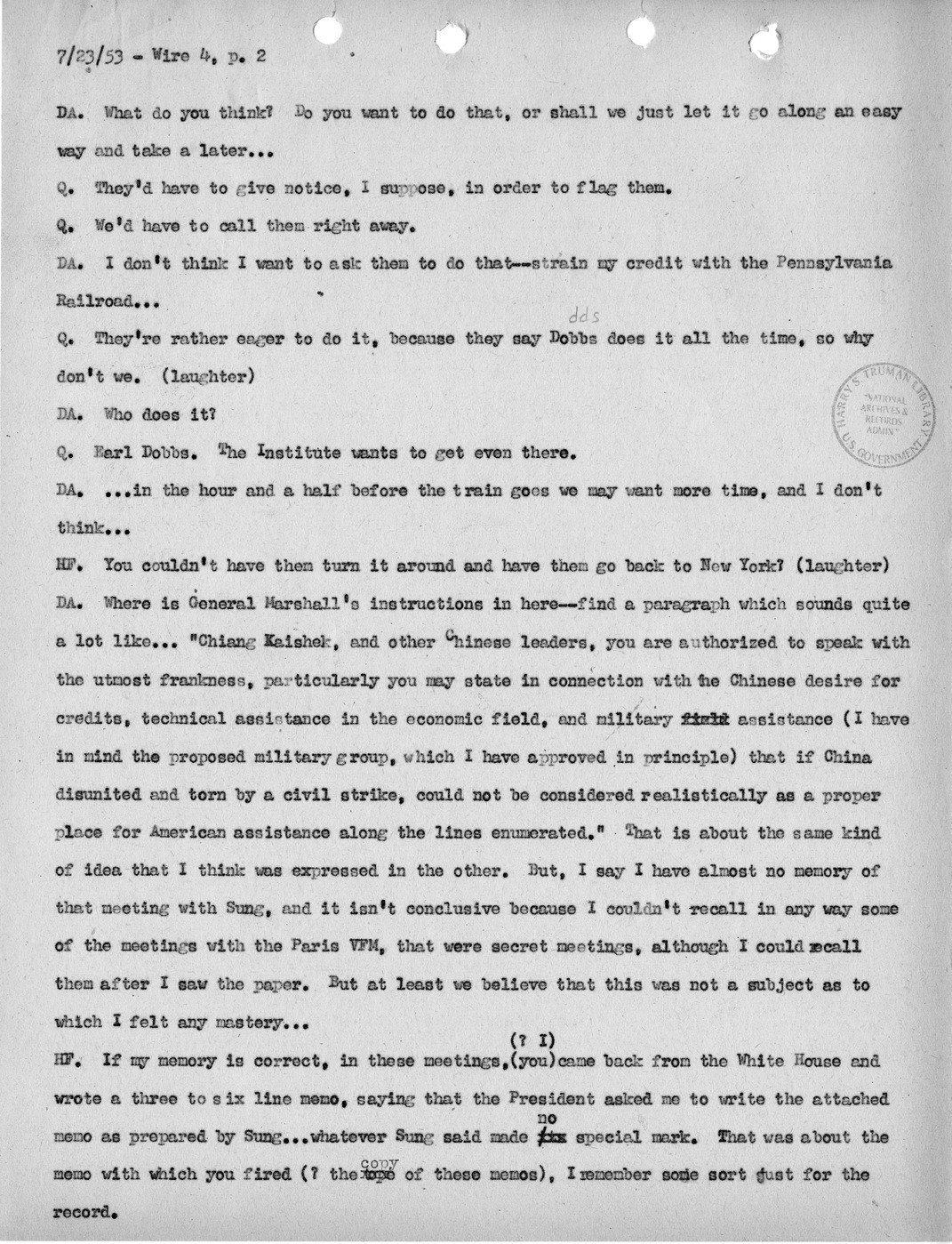 Transcript of Princeton Seminar Discussion, Wire 4
