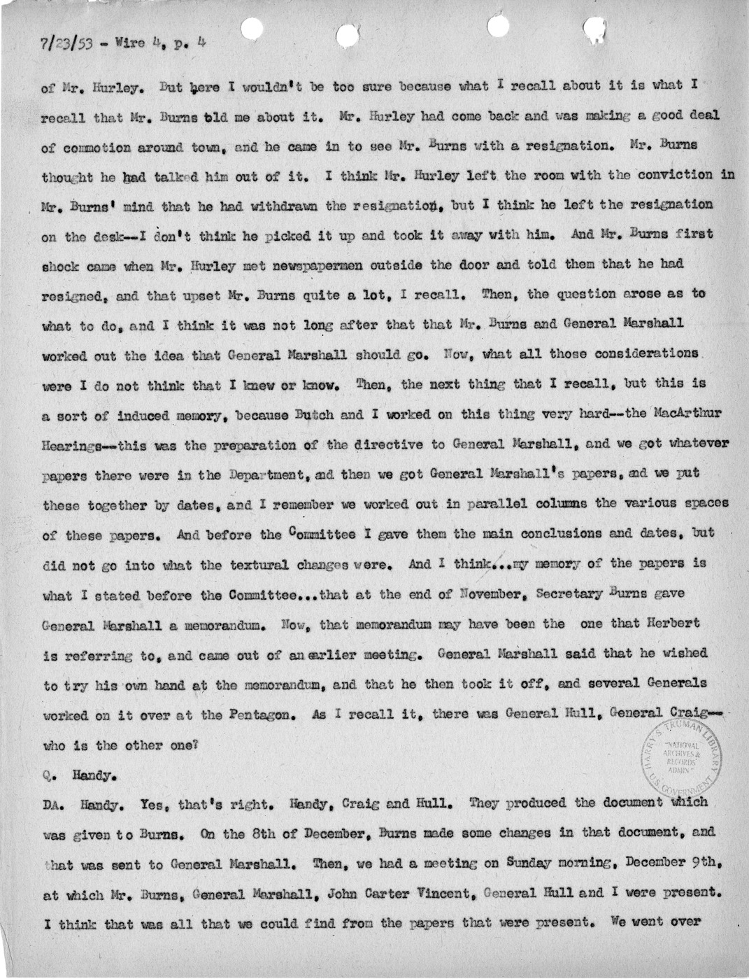 Transcript of Princeton Seminar Discussion, Wire 4