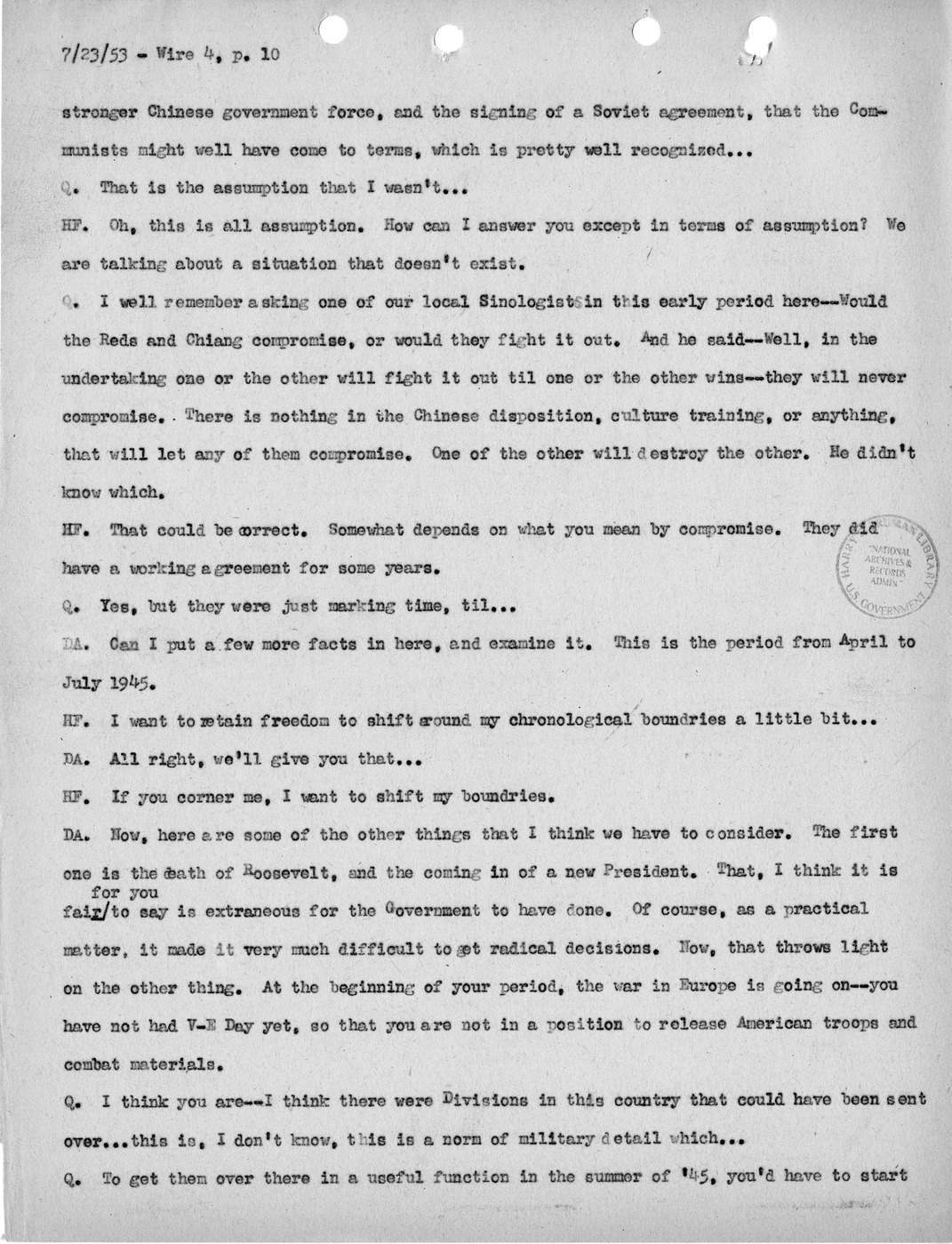 Transcript of Princeton Seminar Discussion, Wire 4
