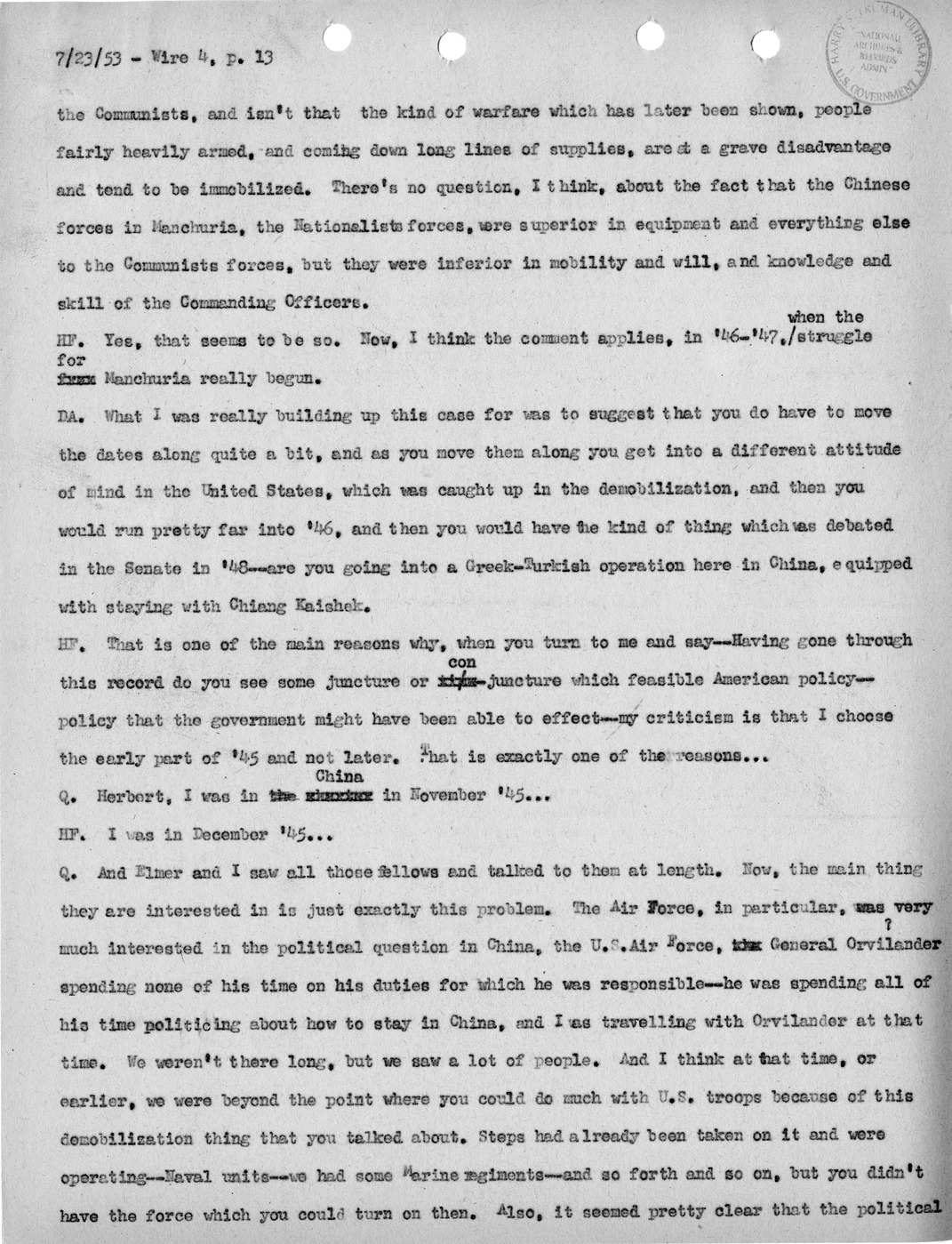 Transcript of Princeton Seminar Discussion, Wire 4
