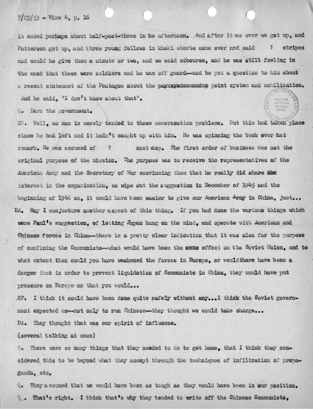 Transcript of Princeton Seminar Discussion, Wire 4