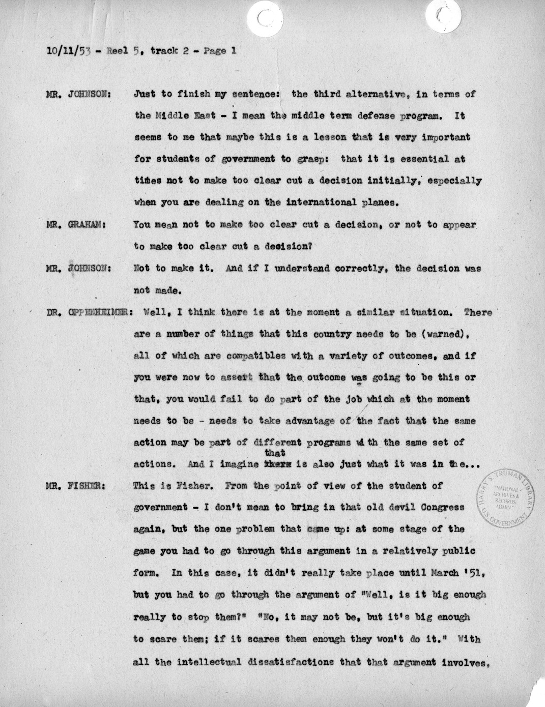 Transcript of Princeton Seminars Discussion, Reel 5, Track 2