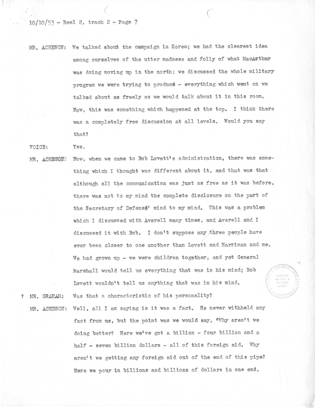 Transcript of Princeton Seminars Discussion, Reel 2, Track 2