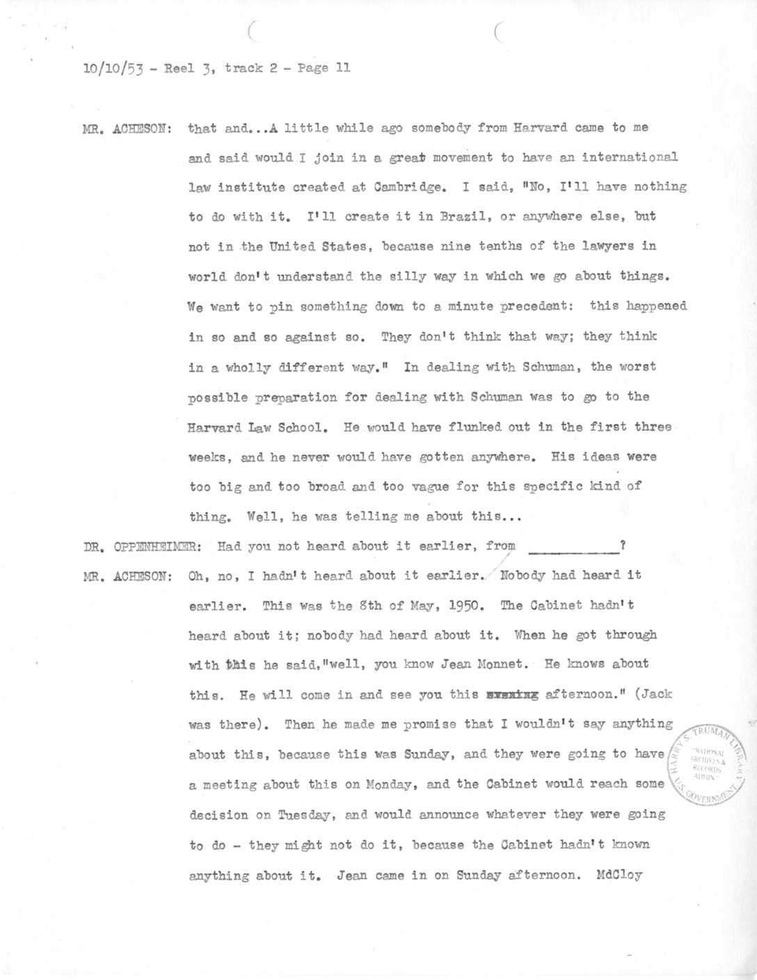 Transcript of Princeton Seminars Discussion, Reel 3, Track 2