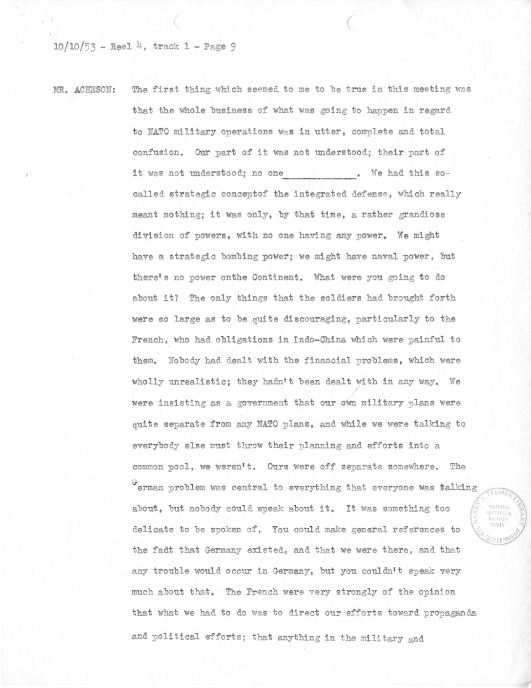 Transcript of Princeton Seminars Discussion, Reel 4, Track 1