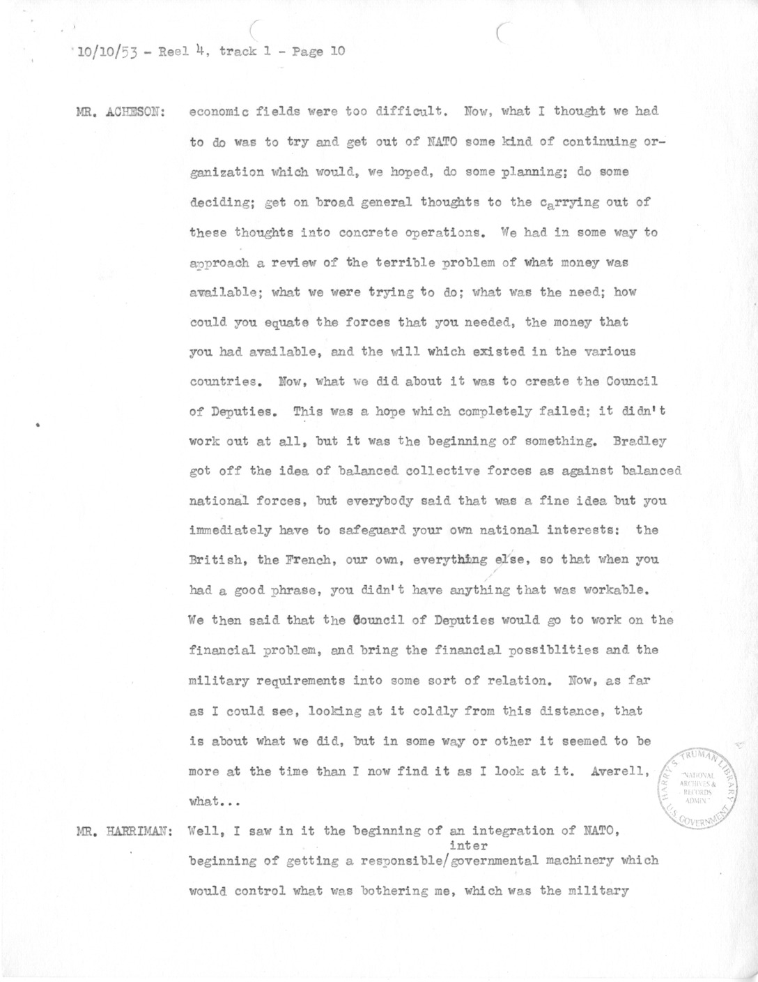 Transcript of Princeton Seminars Discussion, Reel 4, Track 1