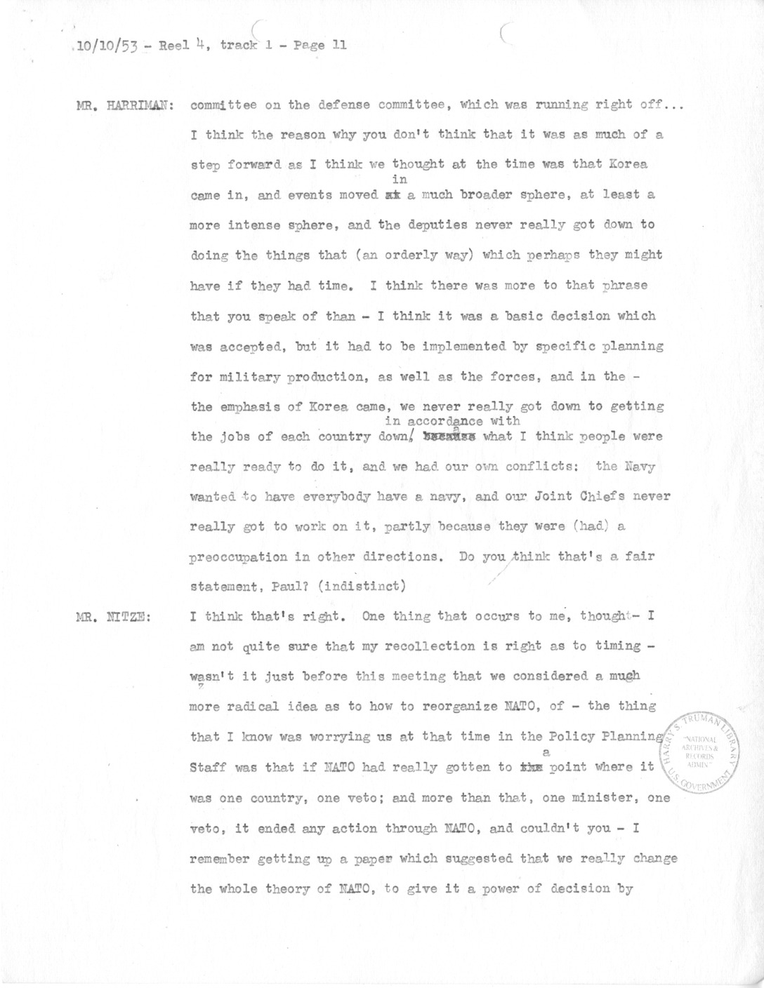 Transcript of Princeton Seminars Discussion, Reel 4, Track 1