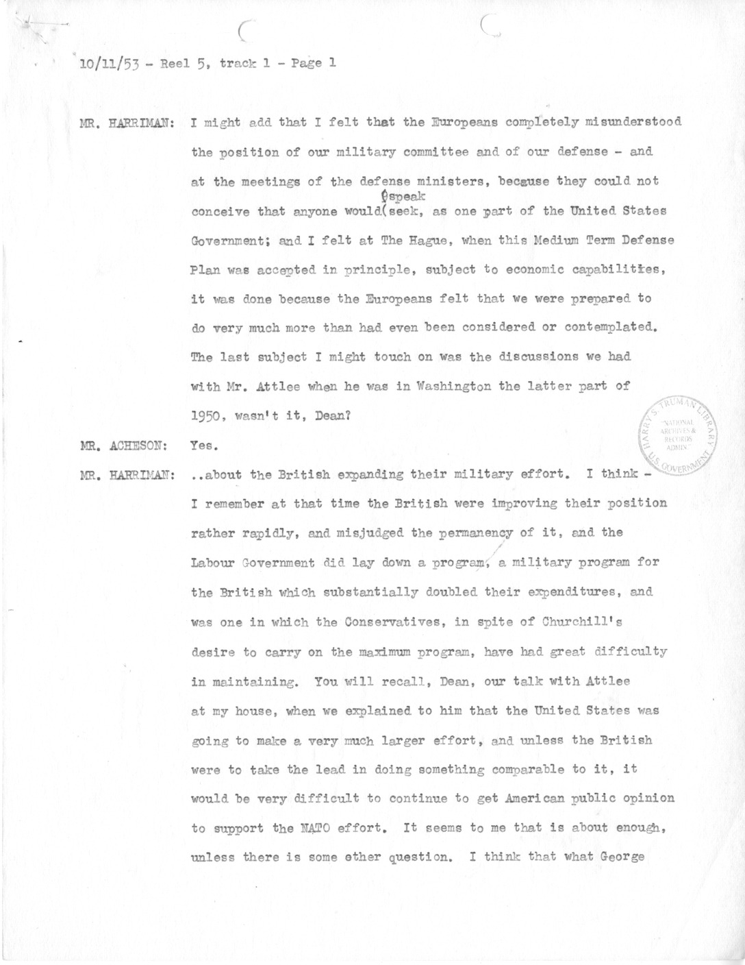 Transcript of Princeton Seminar Discussion, Reel 5, track 1