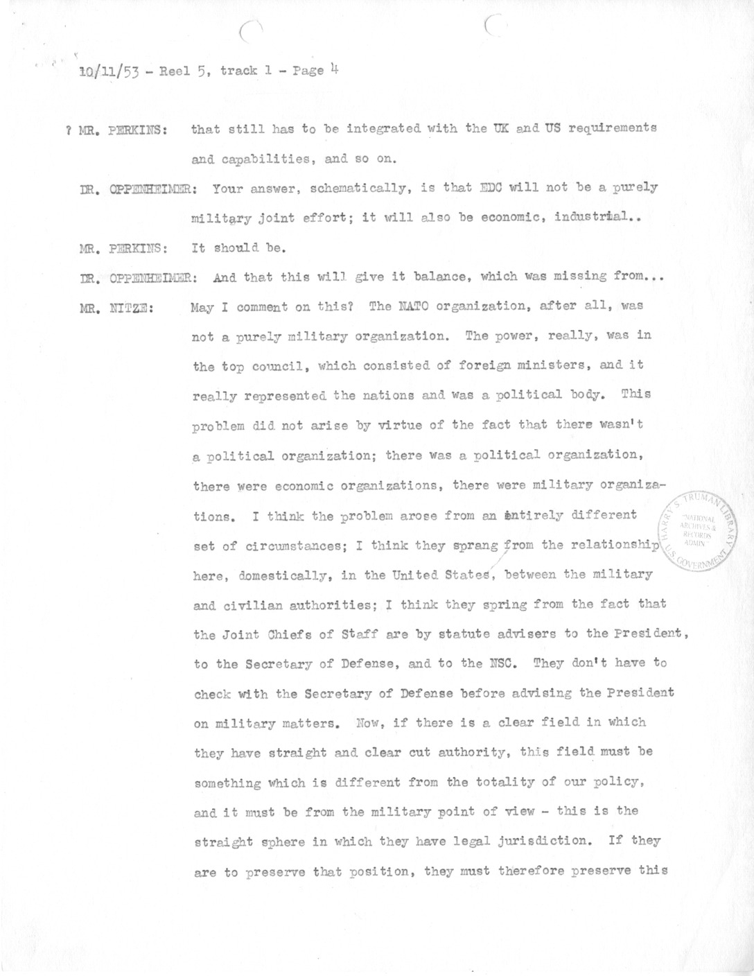 Transcript of Princeton Seminar Discussion, Reel 5, track 1