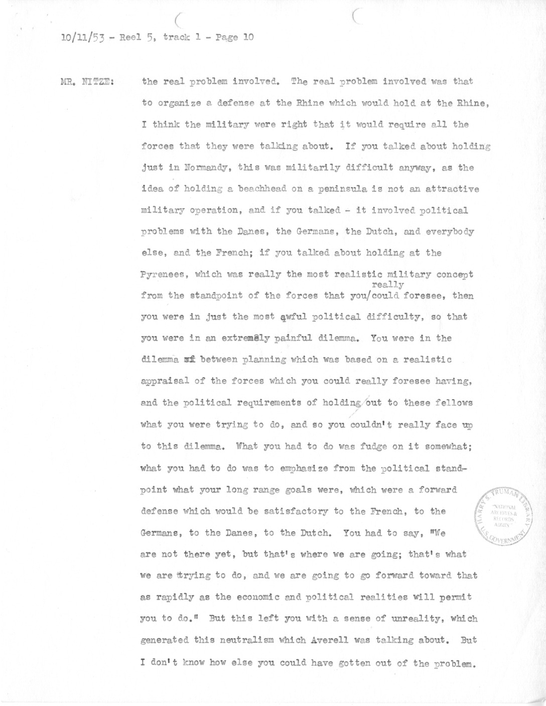 Transcript of Princeton Seminar Discussion, Reel 5, track 1
