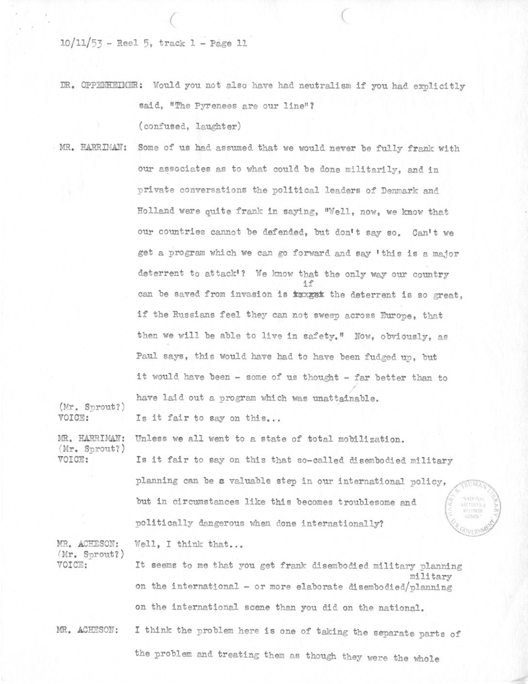 Transcript of Princeton Seminar Discussion, Reel 5, track 1