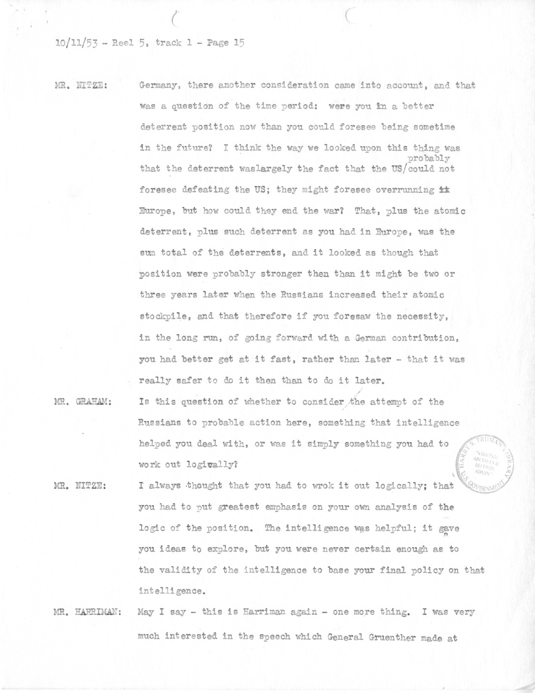 Transcript of Princeton Seminar Discussion, Reel 5, track 1