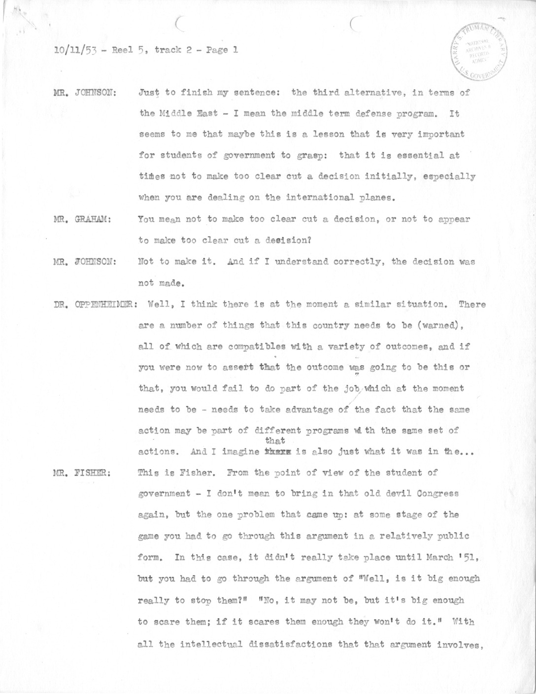 Transcript of Princeton Seminar Discussion, Reel 5, Track 2
