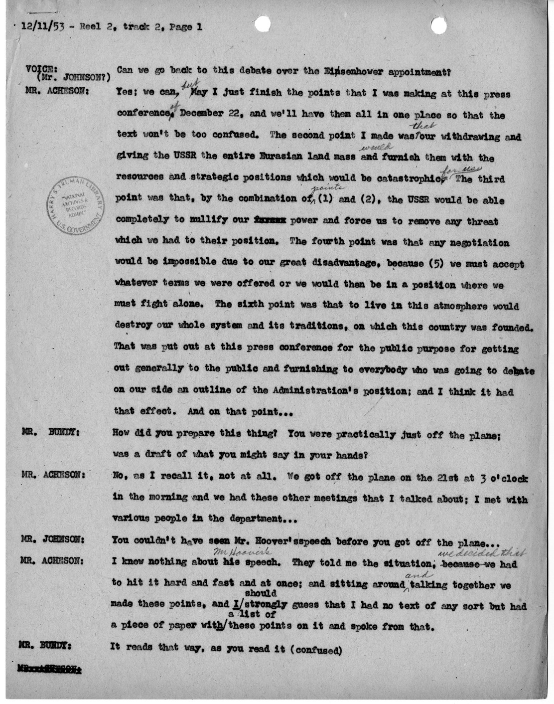 Transcript of Princeton Seminars Discussion, Reel 2, Track 2