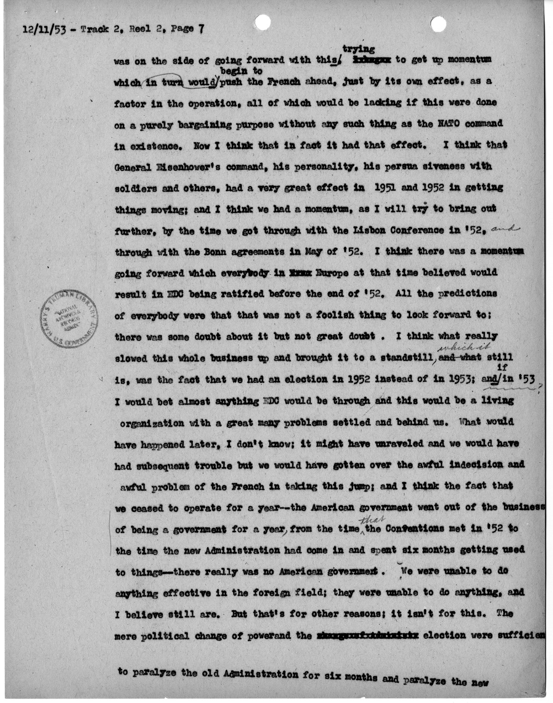 Transcript of Princeton Seminars Discussion, Reel 2, Track 2