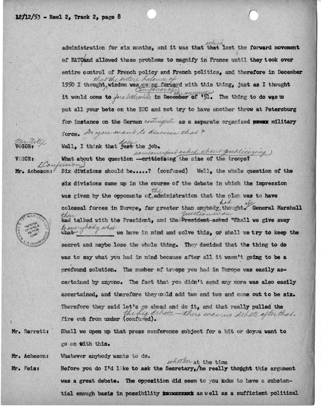 Transcript of Princeton Seminars Discussion, Reel 2, Track 2