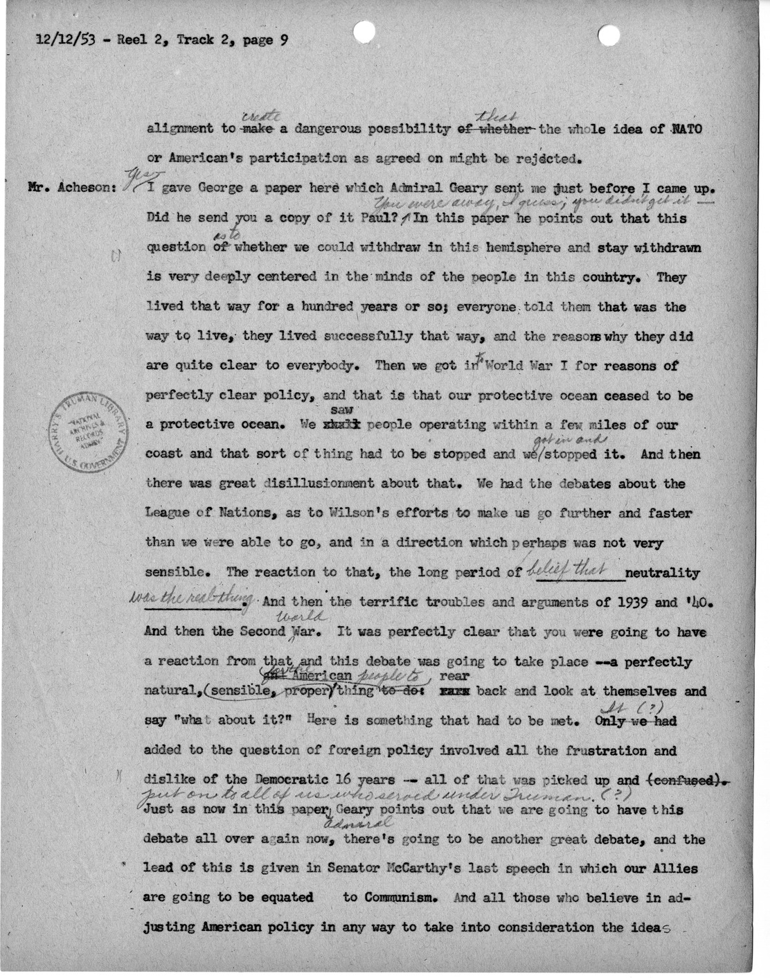 Transcript of Princeton Seminars Discussion, Reel 2, Track 2