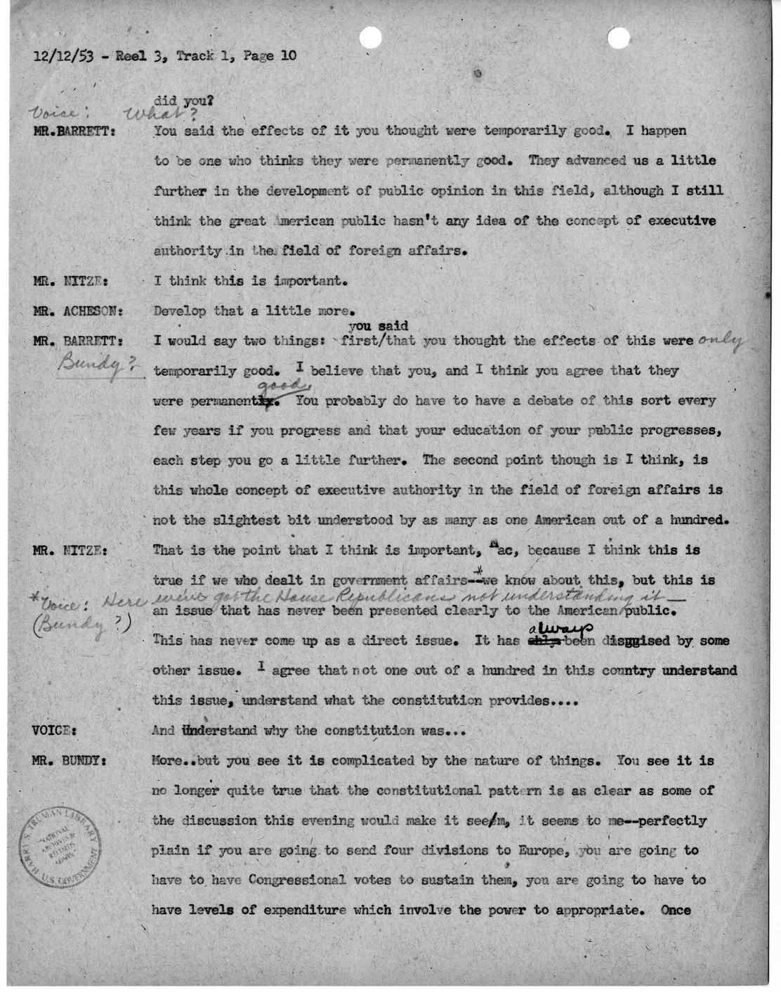 Transcript of Princeton Seminar Discussion, Reel 3, Track 1