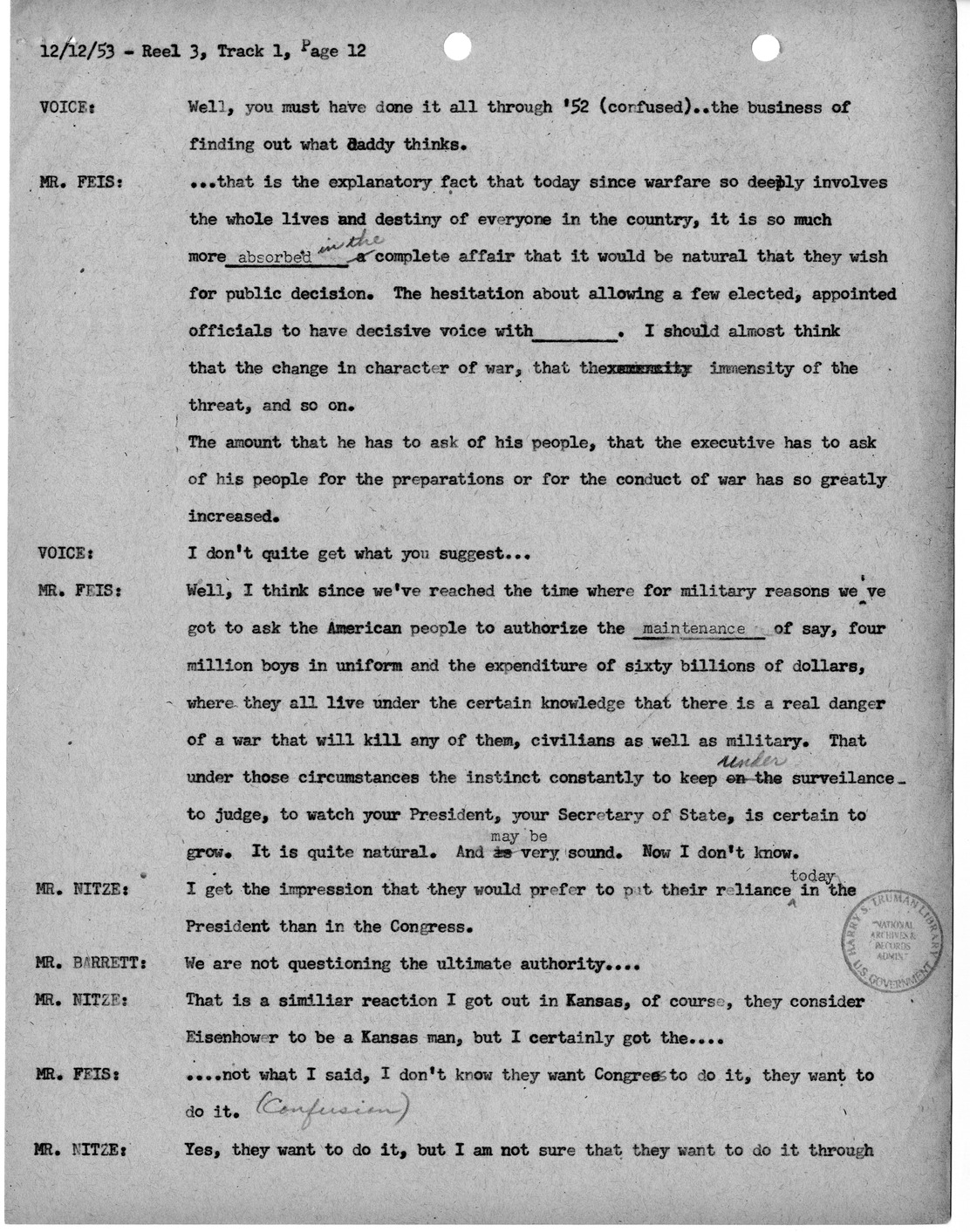 Transcript of Princeton Seminar Discussion, Reel 3, Track 1