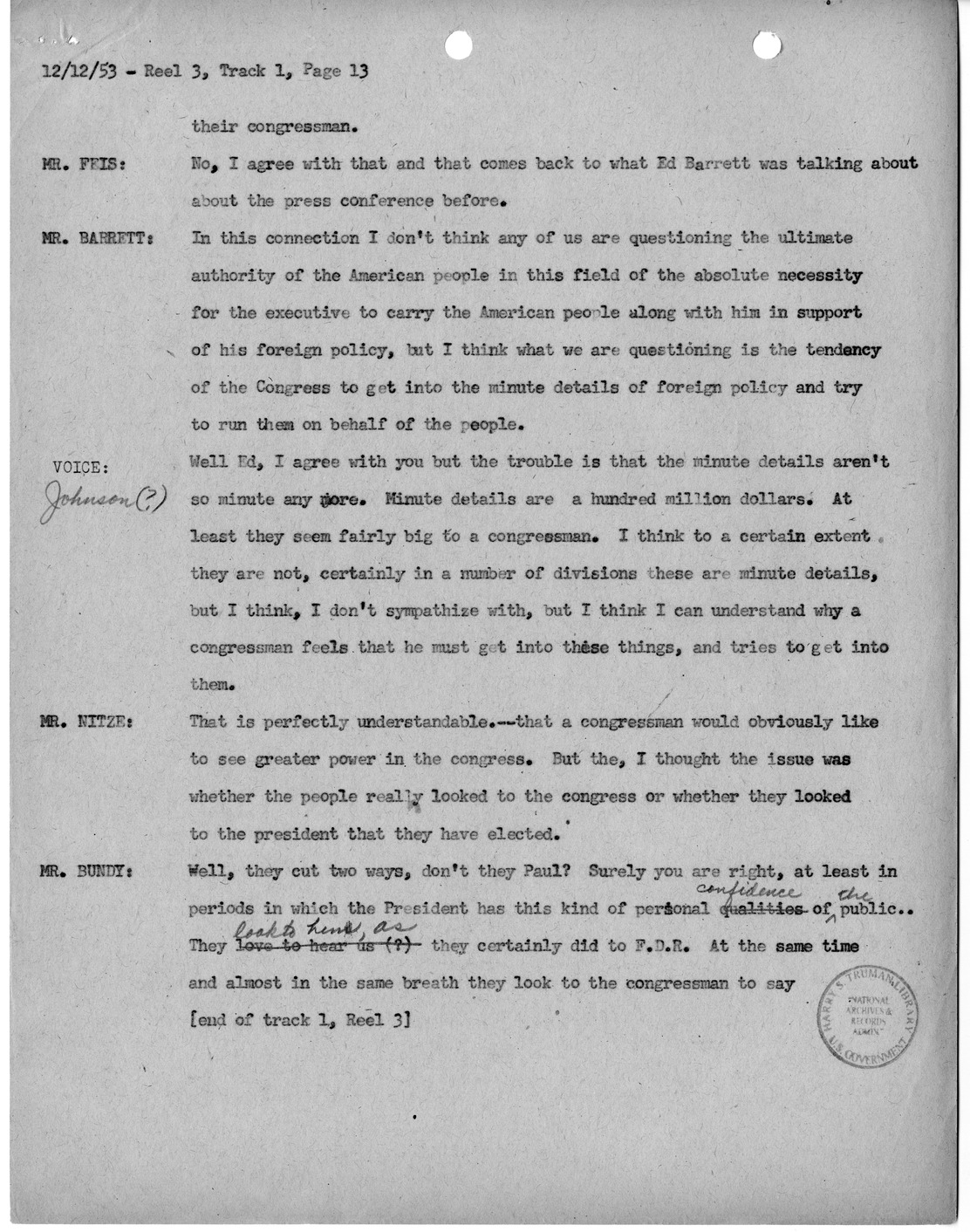 Transcript of Princeton Seminar Discussion, Reel 3, Track 1