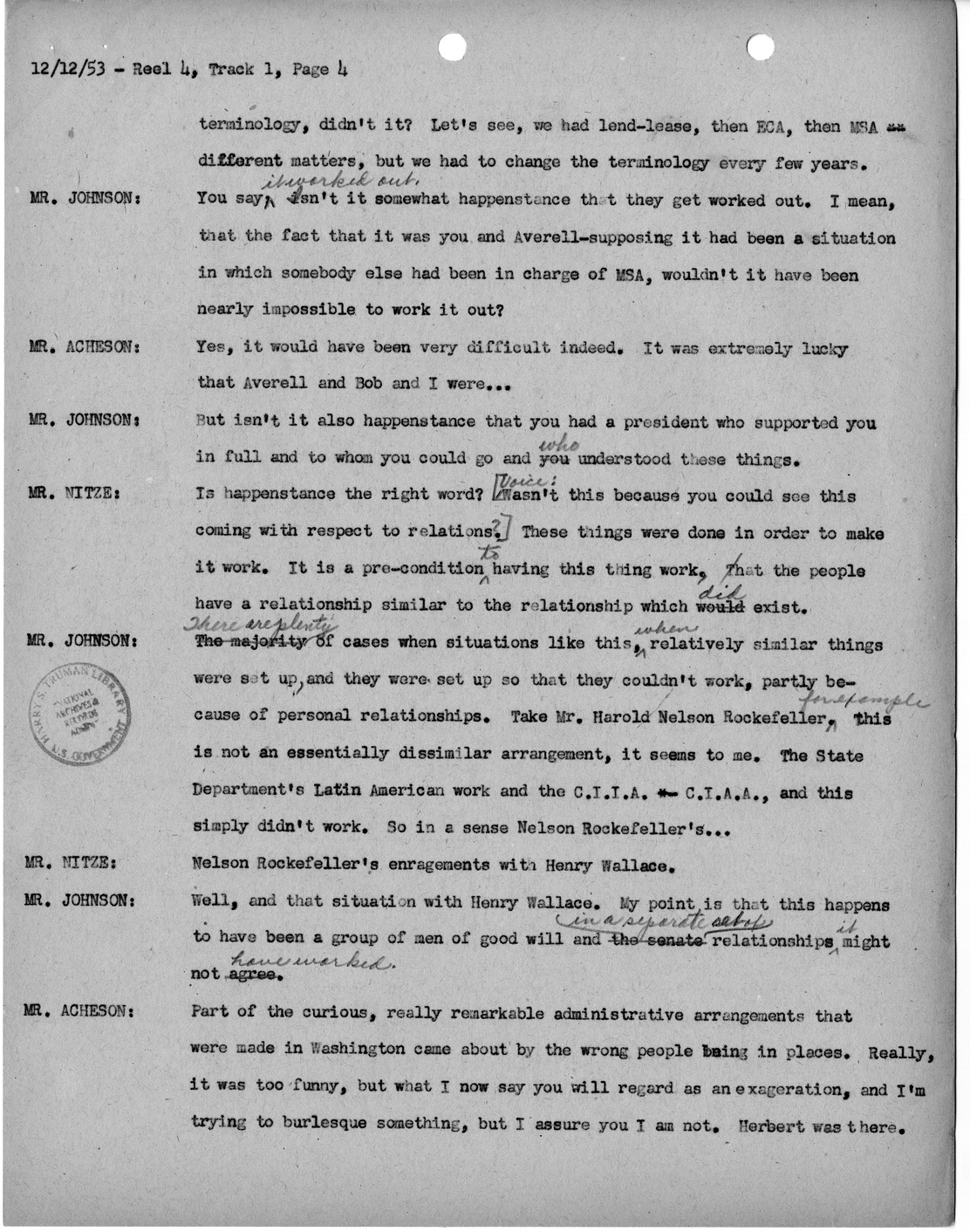Transcript of Princeton Seminars Discussion, Reel 4, Track 1