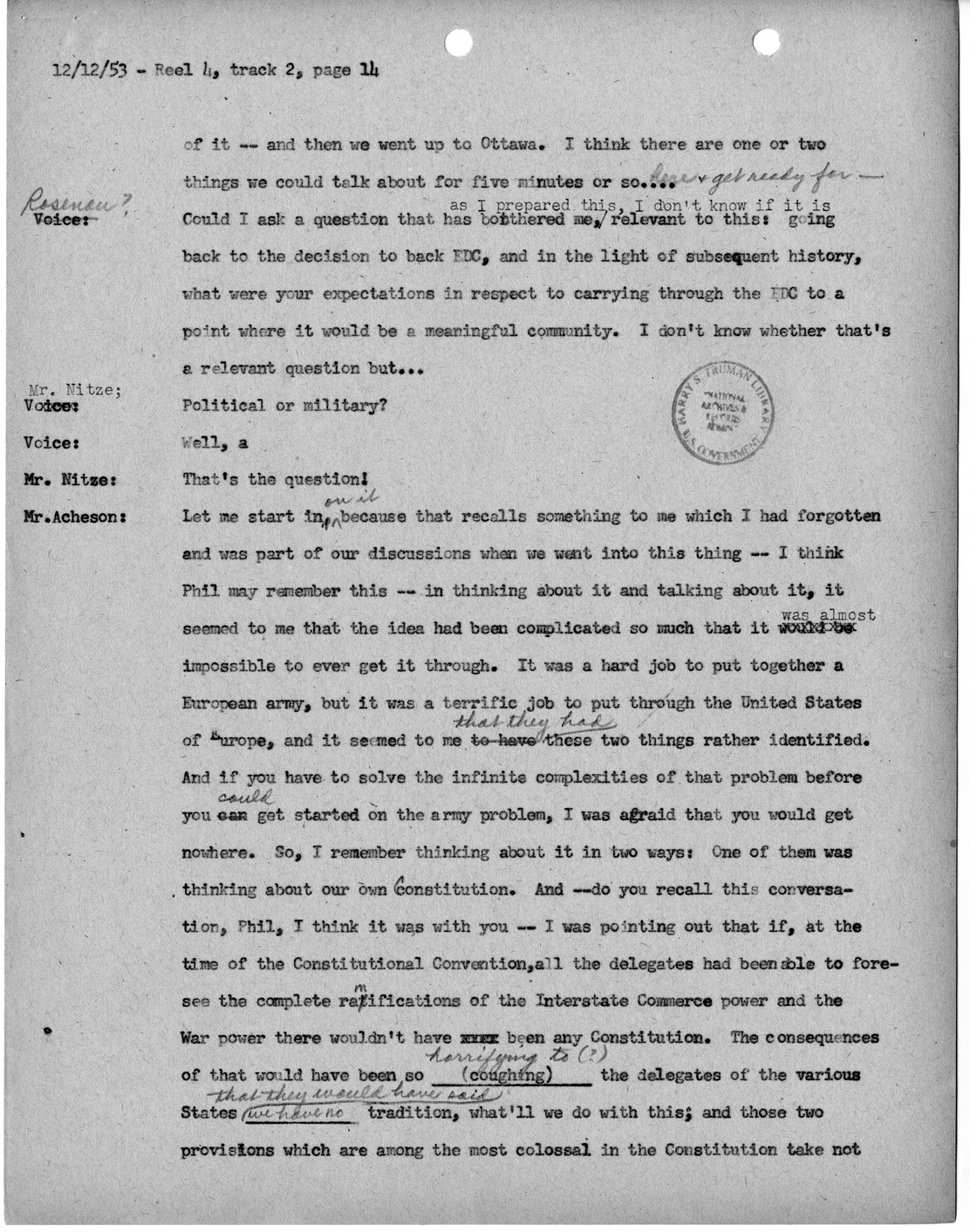 Transcript of Princeton Seminar Discussions, Reel 4, Track 2