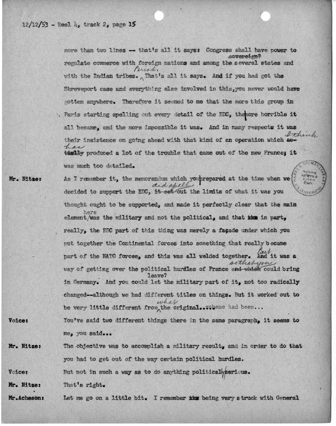 Transcript of Princeton Seminar Discussions, Reel 4, Track 2