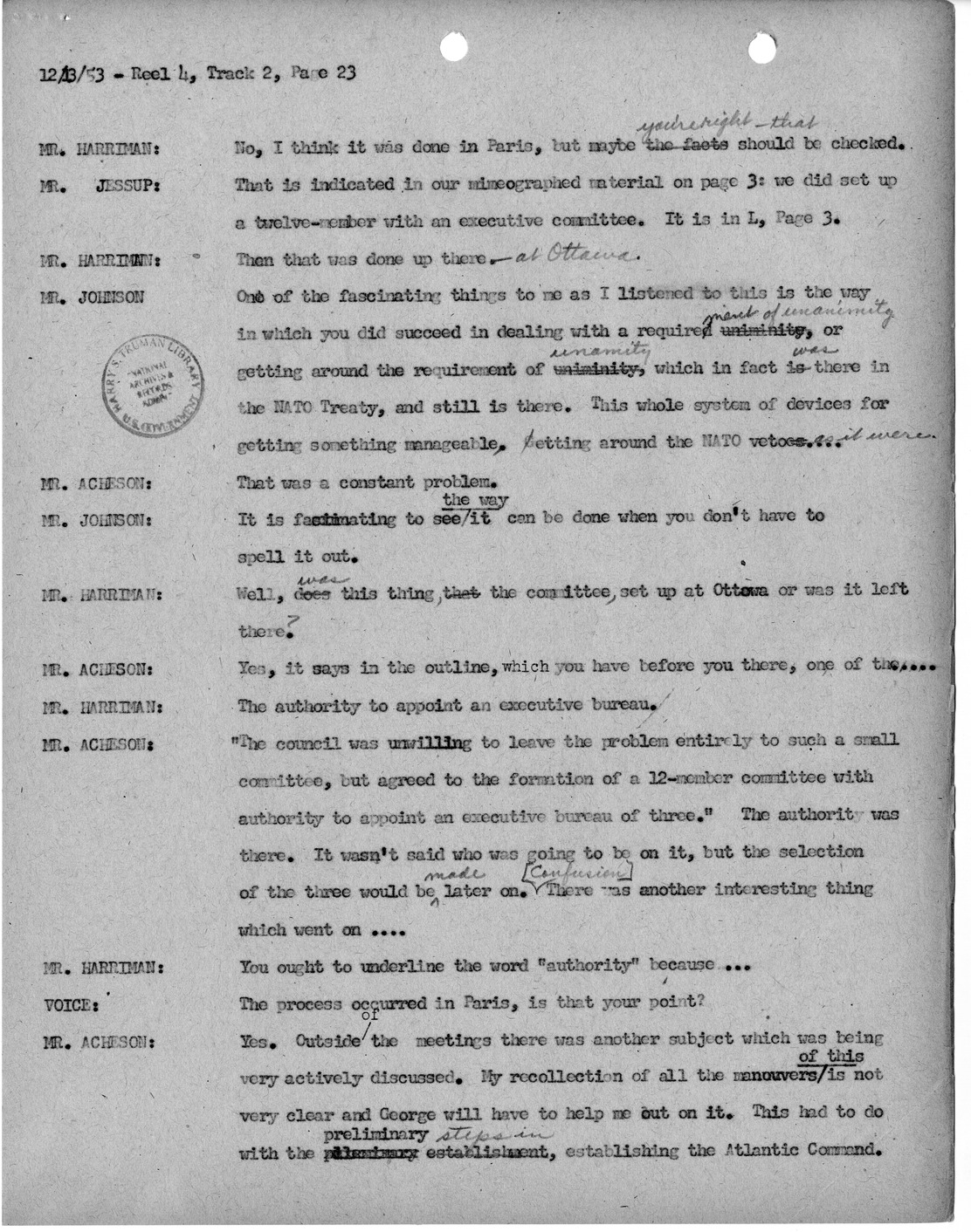Transcript of Princeton Seminar Discussions, Reel 4, Track 2