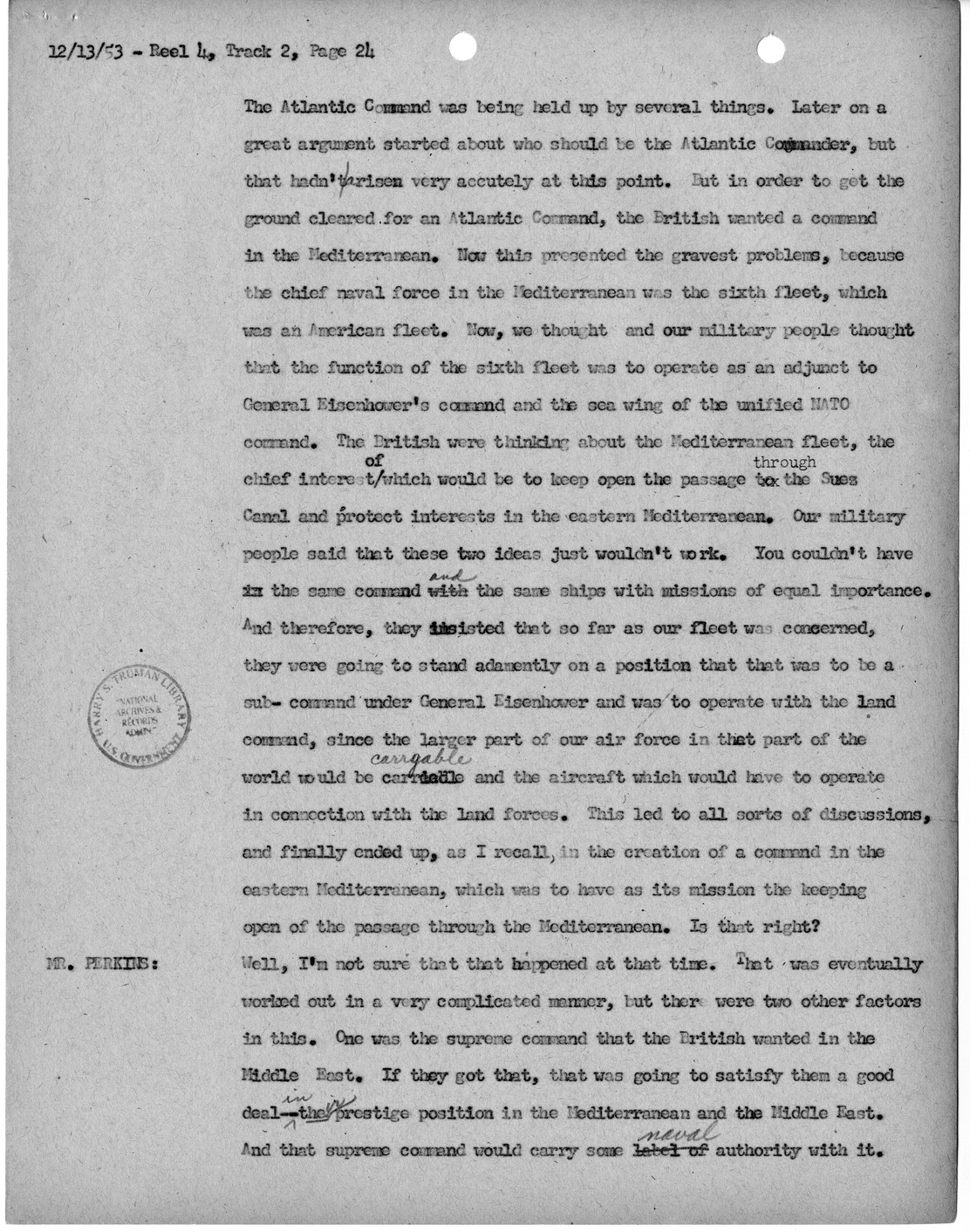 Transcript of Princeton Seminar Discussions, Reel 4, Track 2