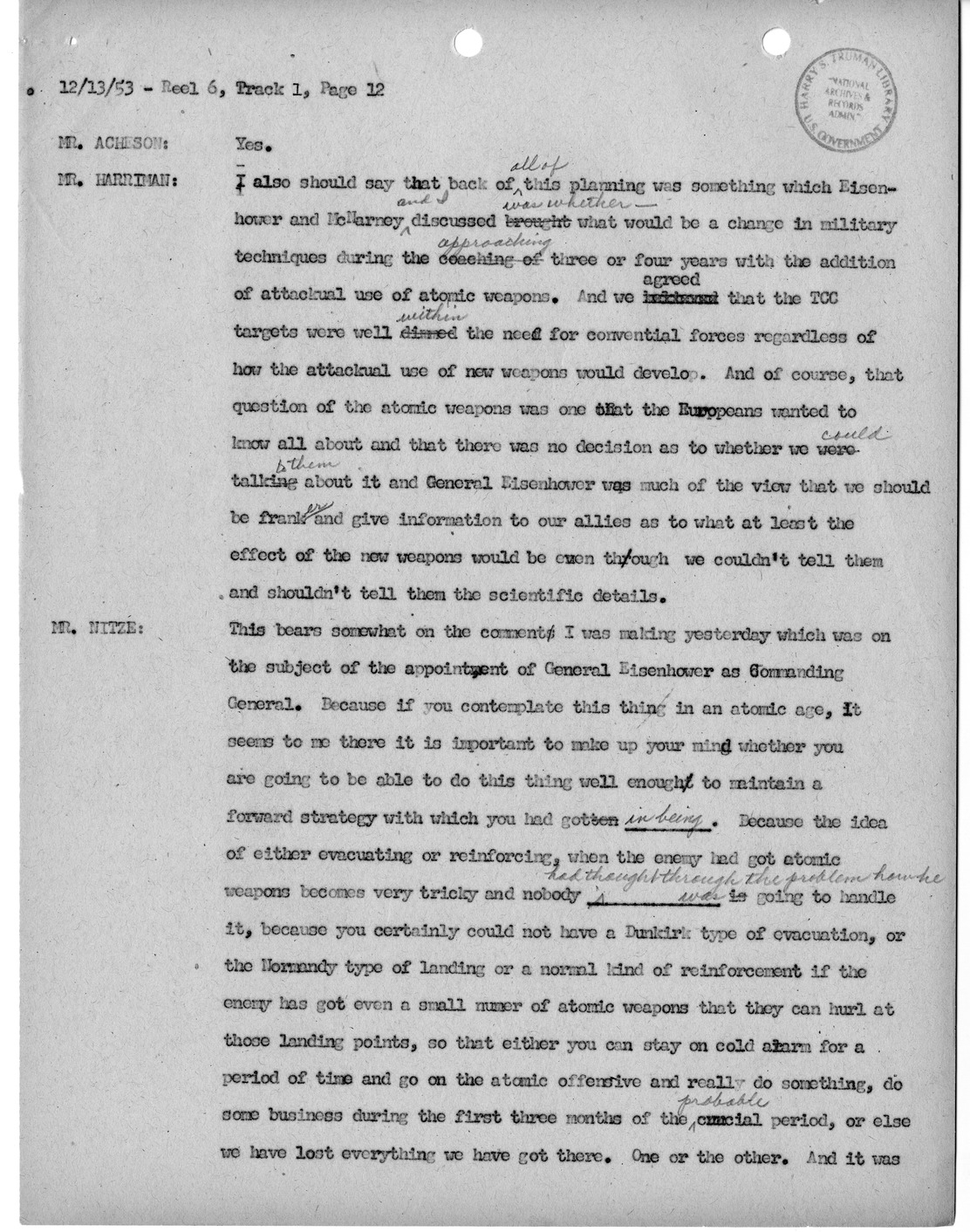 Transcript of Princeton Seminar Discussion, Reel 6, Track 1