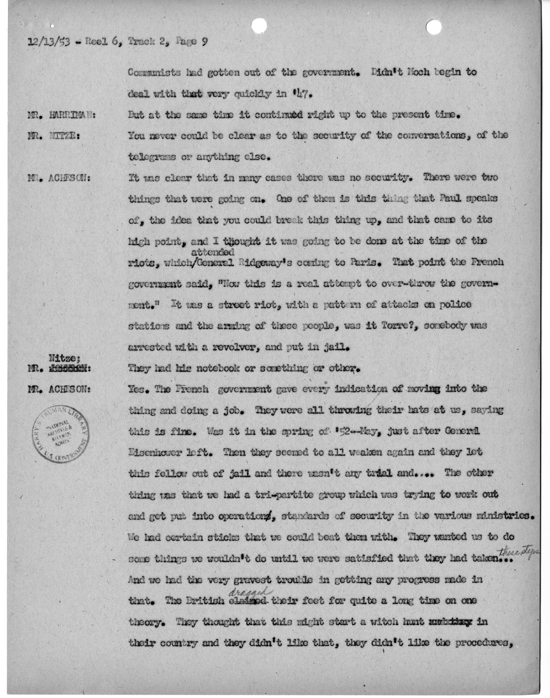Transcript of Princeton Seminars Discussion, Reel 6, Track 2